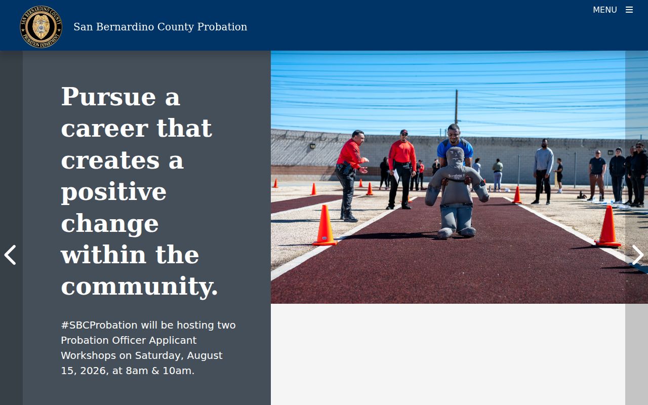 San Bernardino County Probation Department official home page